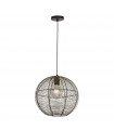 Weave Aluminum Pendant Black 1 bulb 34cm