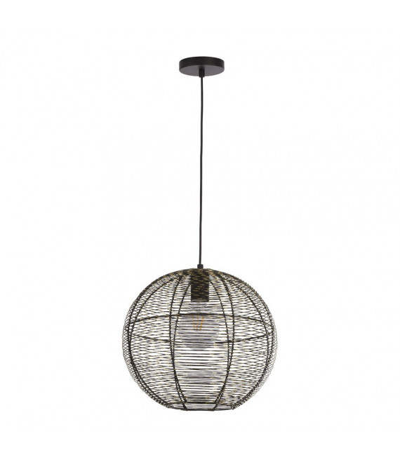Suspension Weave Aluminium Noir 1 ampoule 34cm