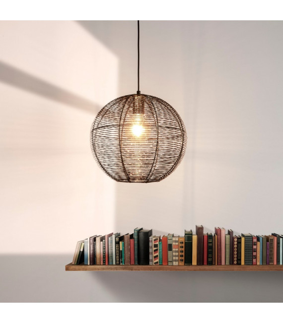 Weave Aluminium Pendelleuchte Schwarz 1 Glühbirne 34cm