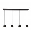 Eindhoven pendant Mild steel Black 4 bulbs 11cm