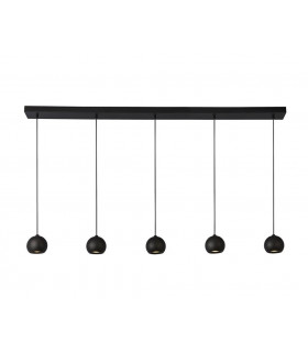 Eindhoven pendant Mild steel Black 5 bulbs 11cm