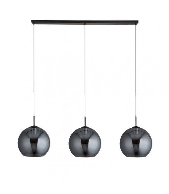 Colgante Amsterdam Acero dulce Negro 3 bombillas 37cm