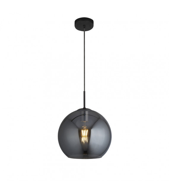 Amsterdam Pendelleuchte Baustahl Mattschwarz 1 Glühbirne 37cm