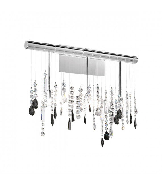 Design wall lamp Stretta Chrome 3 bulbs 40cm
