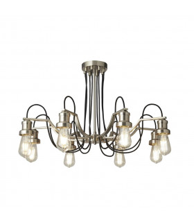 Plafón Olivia de 8 luces Acero inoxidable, acero dulce Plata satinado