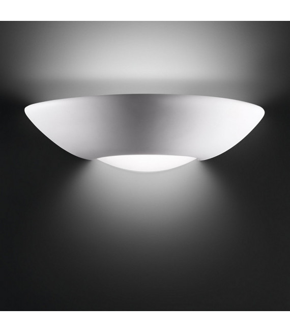 Casablanca white plaster wall lamp 1 bulb 10cm