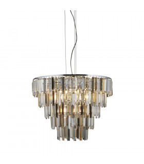 Suspension Clarissa Acier doux Chrome 9 ampoules 53cm