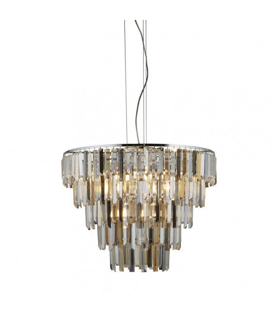 Clarissa pendant Mild steel Chrome 9 bulbs 53cm