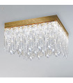 Plafonnier Design Prisma 24 carats d'or 16 ampoules 40cm