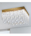 Design ceiling lamp Prisma 24 carats gold 16 bulbs 40cm