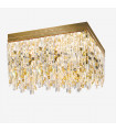 Design ceiling lamp Prisma 24 carats gold 16 bulbs 40cm