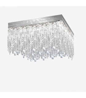 Design ceiling lamp Prisma 24 carats gold 16 bulbs 40cm