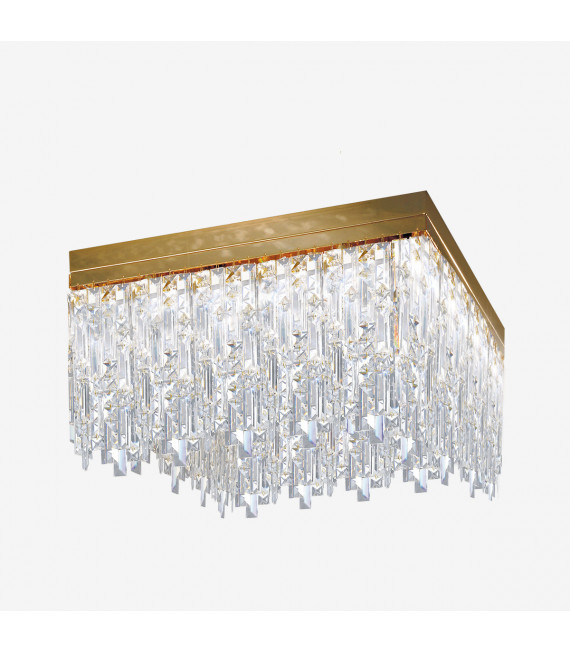 Design ceiling light Prisma 24 carats gold 8 bulbs 40cm