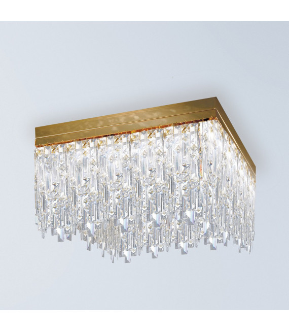 Design-Deckenleuchte Prisma 24 Karat Gold 8-flammig 40cm