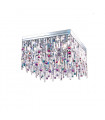 Plafonnier Design Prisma Chrome 8 ampoules 40cm