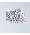 Plafonnier Design Prisma Chrome 8 ampoules 40cm