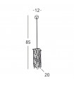 Suspension Prisma 1 ampoule Chrome