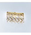 Ceiling light Design Prisma 24 carats gold 3 bulbs 33cm