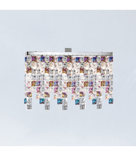 Plafoniera Design Prisma Chrome 3 lampadine 25cm