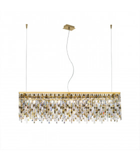Suspension Prisma 24 carats d'or 10 ampoules 28cm
