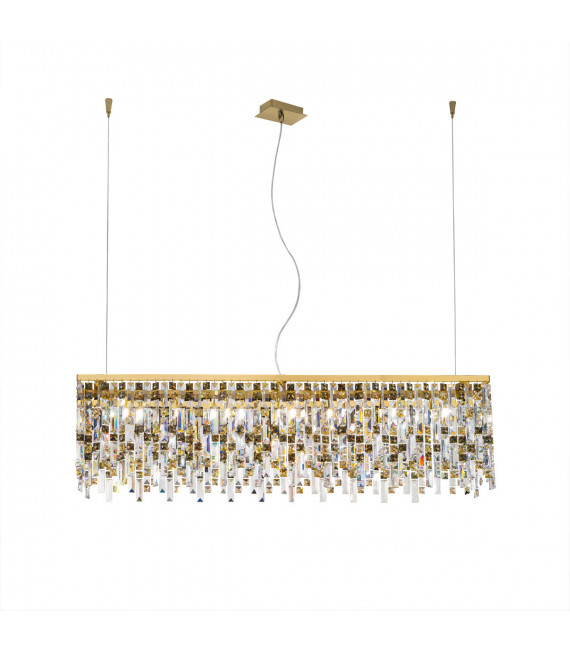 Prisma Pendelleuchte 24 Karat Gold 10 Glühbirnen 28cm