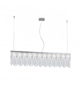 Lampada a sospensione Prisma Chrome 10 lampadine 28cm