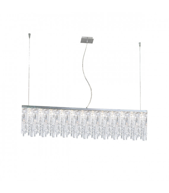 Suspension Prisma Chrome 10 ampoules 28cm