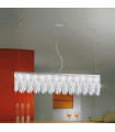 Prisma Chrome pendant light 10 bulbs 28cm