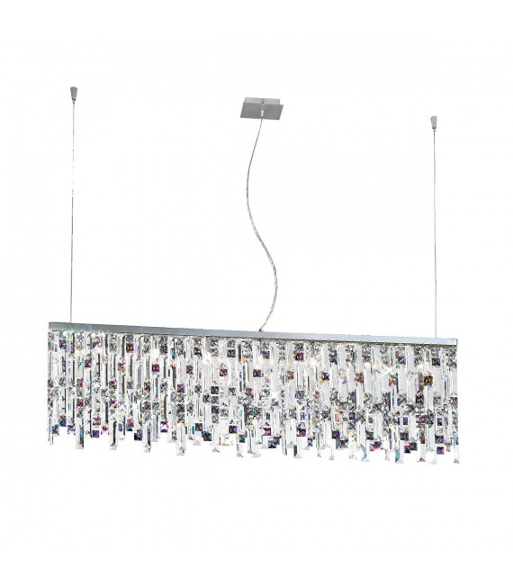 Suspension Prisma Chrome 10 ampoules 28cm