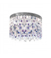 Plafonnier Design Prisma Chrome 12 ampoules 40cm