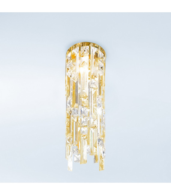Plafoniera di design Prisma oro 24 carati 1 lampadina 40cm