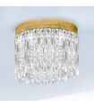Design ceiling light Prisma 24 carats gold 6 bulbs 40cm