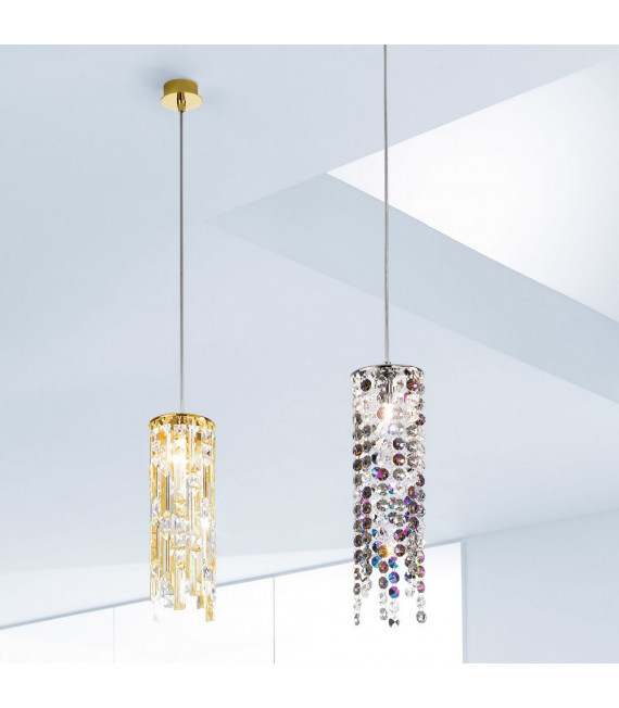 Prisma pendant light 1 light 24 carat gold plated Polished gold