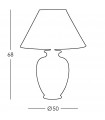 Table lamp Giardino 24 carat gold plated Polished gold 1 bulb 68cm