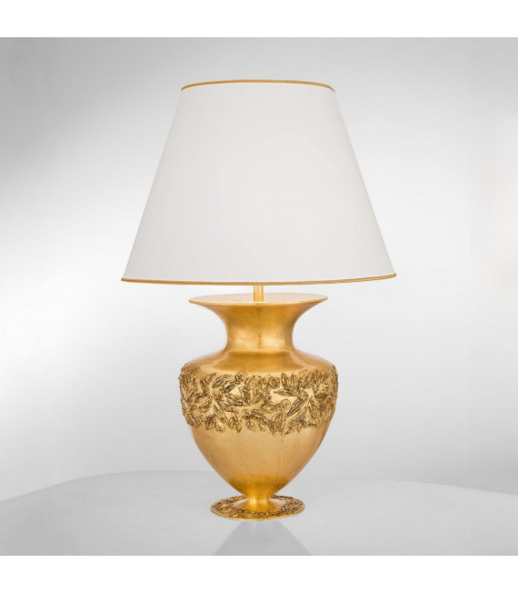 Lampada da tavolo Anfora oro 24 carati 1 lampadina 90cm