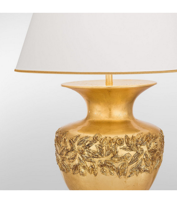 Lampada da tavolo Anfora oro 24 carati 1 lampadina 90cm