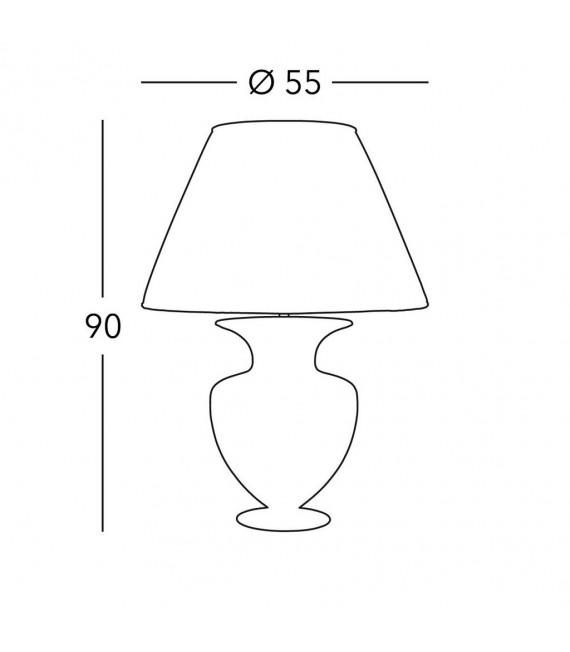 Lampe de table Anfora 24 carats d'or 1 ampoule 90cm