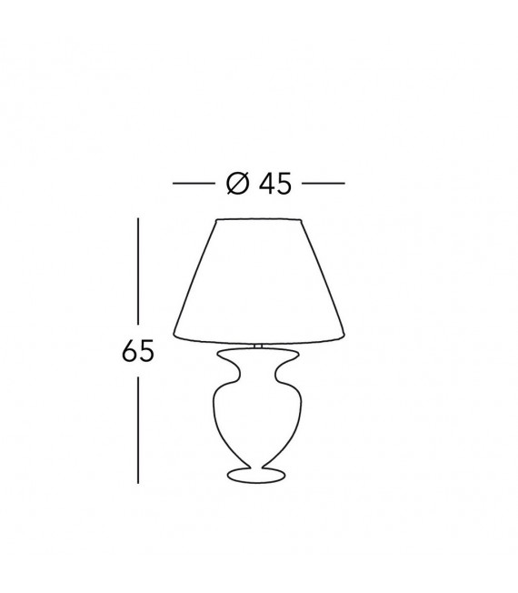 Lampe de table Anfora blanc 1 ampoule 65cm
