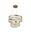 Plafonnier LED intégré Jewel Verre,acier inoxydable,acier doux Transparente en or 40 Cm