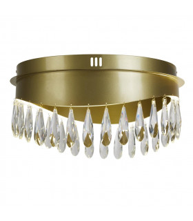 Jewel Integrated LED Ceiling Light Glass, Stainless Steel, Mild Steel Transparent Gold