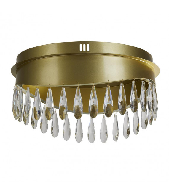 Jewel Integrated LED Ceiling Light Glass, Stainless Steel, Mild Steel Transparent Gold