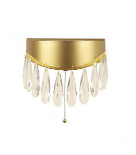 Jewel designer wall lamp Glass, stainless steel, mild steel Gold