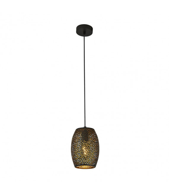 Suspension Laser Acier doux Noir mat,Doré 1 ampoule 30cm
