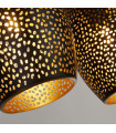 Laser pendant Mild steel Matte black, Gold 4 bulbs 30cm