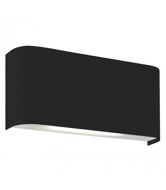 Wandleuchte Match Box Aluminium, schwarzes Eisen 2 Glühbirnen 8cm