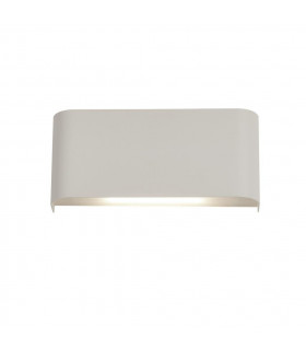 Match Box Aluminium Wandleuchte, weißes Eisen 2 Glühbirnen 8cm