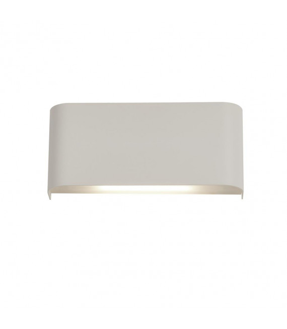 Match Box Aplique de aluminio hierro blanco 2 bombillas 8cm