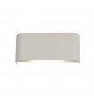 Match Box Aluminum wall light, white iron 2 bulbs 8cm