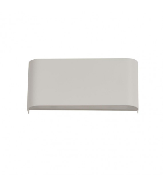 Match Box Applique da parete in alluminio, ferro bianco 2 lampadine 8cm