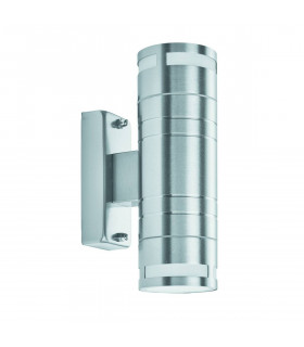 Aplique jardín Led Exterior Acero Inox 2 bombillas 18cm
